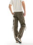 Фото #3 товара Weekday Yuni convertible zip cargo trousers in washed khaki