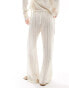 Фото #4 товара ASOS DESIGN co-ord ladder texture wide leg trouser in stone