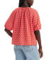 ფოტო #2 პროდუქტის Women's Leanne Button-Front Puff-Sleeve Top