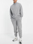Фото #3 товара ASOS DESIGN soft knit rib co-ord joggers in grey