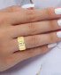 ფოტო #2 პროდუქტის Cubic Zirconia Crescent Moon & Stars Wide Width Band in 14k Gold-Plated Sterling Silver