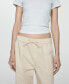 ფოტო #4 პროდუქტის Women's Elastic Waist Cotton Pants