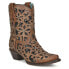 Фото #3 товара Corral Boots Tan Glitter Inlay & Studs Ankle Snip Toe Cowboy Booties Womens Size