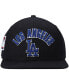 Men's Black Los Angeles Dodgers Stacked Logo Snapback Hat