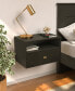 Floating Nightstand with Open Shelf