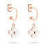 Matching Bronze Hoop Earrings 2in1 Flower Pearl TJ-0522-E-23