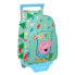 School Rucksack with Wheels Peppa Pig George Mint 26 x 34 x 11 cm