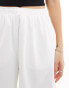 Weekday Ada track shorts with pull-on elasticated waistband in white