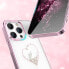 Чехол для смартфона Kingxbar, модель iPhone 14 Pro, розовый с кристаллами.
