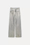 TRF WIDE-LEG FOIL MID-WAIST JEANS