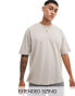 ASOS DESIGN essential oversized t-shirt in stone Красный, M - Chest 40 - фото #1