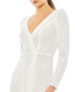 ფოტო #3 პროდუქტის Women's Ieena Sequined Faux Wrap Long Sleeve Gown