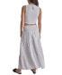 ფოტო #2 პროდუქტის Women's Cropped Smocked Cotton Tank Top