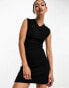 Фото #2 товара ASOS DESIGN v neck tank mini dress in black