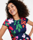 Фото #4 товара Платье с принтом цветов Jessica Howard Petite Cap-Sleeve