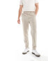 ASOS DESIGN smart tapered trousers in stone Серый, W32 L32 - фото #1