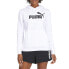 Puma Essentials Logo Pullover Hoodie Womens White Casual Outerwear 846858-02