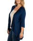 ფოტო #2 პროდუქტის Elbow Length Sleeve Plus Size Open Cardigan