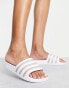 adidas Swim adilette aqua sliders in white