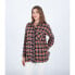 Фото #1 товара Блузка Hurley Austin Plaid Boyfriend с длинным рукавом