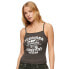 Фото #1 товара SUPERDRY Retro Rocker Graphic Rib Cami sleeveless V neck T-Shirt