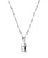 ფოტო #2 პროდუქტის Tanzanite (5/8 ct. tw.) & Diamond Accent 18" Pendant Necklace in Sterling Silver
