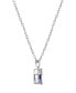 Macy's tanzanite (5/8 ct. tw.) & Diamond Accent 18" Pendant Necklace in Sterling Silver