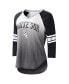 Фото #1 товара Women's White, Black Chicago White Sox Lead-Off Raglan 3/4-Sleeve V-Neck T-shirt
