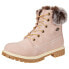 Lugz Rucker Hi Faux Fur Lace Up Womens Pink Casual Boots WRUCKRHFUE-682