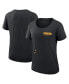 ფოტო #1 პროდუქტის Women's Black Pittsburgh Pirates Authentic Collection Performance Scoop Neck T-Shirt