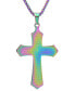 ფოტო #2 პროდუქტის Men's Our Father Lord's Prayer Cross Pendant