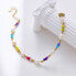 Фото #2 товара A decent gold-plated bracelet with colorful beads