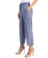Фото #3 товара Women's Linen-Blend Mid Rise Drawstring-Waist Crop Pants