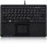 Фото #2 товара Perixx PERIBOARD-510 H Plus Super Mini Touchpad Tastatur USB mit 2-Fach USB Hub schwarz