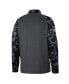 Men's Charcoal NDSU Bison OHT Military-Inspired Appreciation Long Range Raglan Quarter-Zip Jacket