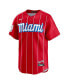 Фото #1 товара Nike Men's Jazz Chisholm Jr. Red Miami Marlins City Connect Limited Player Jersey