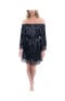 Women's Women's Off-The-Shoulder Lace Trim The Hair and Makeup Robe
