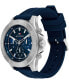 ფოტო #2 პროდუქტის Men's Navy Blue Silicone Watch 46mm
