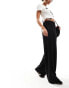 Noisy May wide leg elasticated waist trouser in black