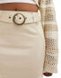 Фото #3 товара Reclaimed Vintage linen maxi skirt with y2k belt