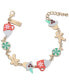 Фото #1 товара Gold-Tone Multicolor Dessert Charm Bracelet, Created for Macy's