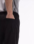 Topman baggy leg with elasticated tie waist jogger in black