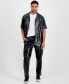Фото #1 товара Рубашка мужская регулярного кроя I.N.C. International Concepts Jax с заплатками из искусственной кожи