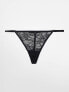 Фото #7 товара Hunkemoller Zella 3 pack mini string thongs in black