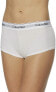 Фото #2 товара Calvin Klein 168907 Womens Modern Cotton Blend Boyshort Panties White Size Small