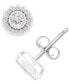 ფოტო #1 პროდუქტის Diamond Halo Stud Earrings (1/4 ct. t.w.) in 10k White Gold