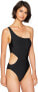 Фото #1 товара Seafolly Women's 174387 80's Flashback Shoulder One Piece Swimsuit Size 12