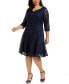 Фото #1 товара Plus Size Sequined Lace Dress