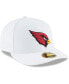 ფოტო #2 პროდუქტის Men's White Arizona Cardinals Omaha Low Profile 59FIFTY Fitted Hat