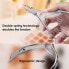 Фото #8 товара Auxmir Nail Clippers, Nail Scissors made of Stainless Steel with a Sharp and Smooth Cut for Thick and Deeply Ingrown Toe Nails and Finger Nails, Rust Proof, Colour: Silver Silver